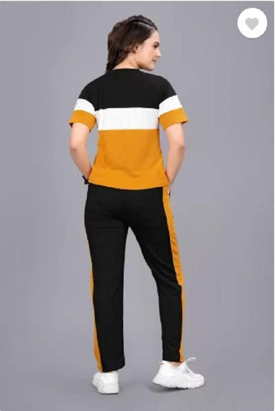 Stylish Yellow Printed Tracksuit