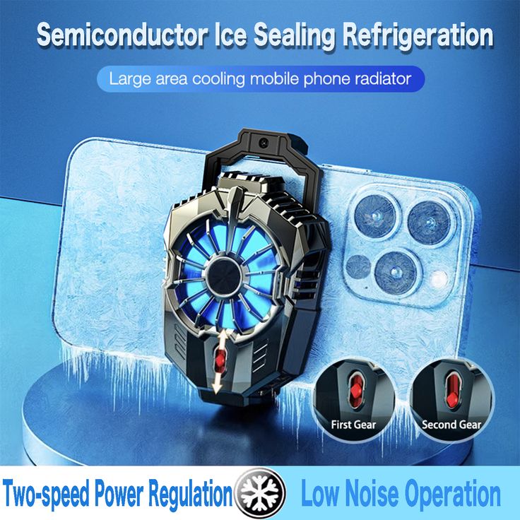 Phone Cooler Radiator Dual Fans